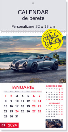 calendar de perete Auto, Supermasini Masini 2024 classic cars