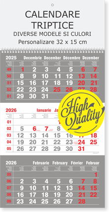 calendare de perete triptice 2026 colectia alsacian