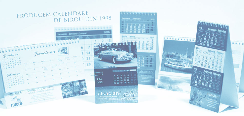 Colectia Alsacian, calendare de birou 2026